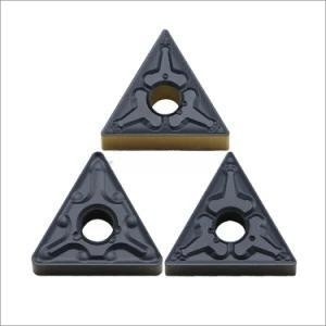 Inserto per tornitura a triangolo con finitura da 3/8 di pollice in metallo duro integrale non rivestito (lucido) serie Tnmg per tornio